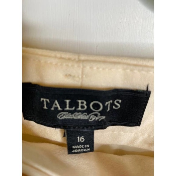 Talbots Women's Ivory "Heritage" Fit Dress Work Career Pants Size 16 - Picture 3 of 5